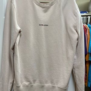 Pale pink YSL Distressed sweatshirt in a men’s medium. It’s oversized.